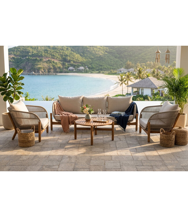 Genua Stoel-Bank Loungeset - 5 zitplaatsen