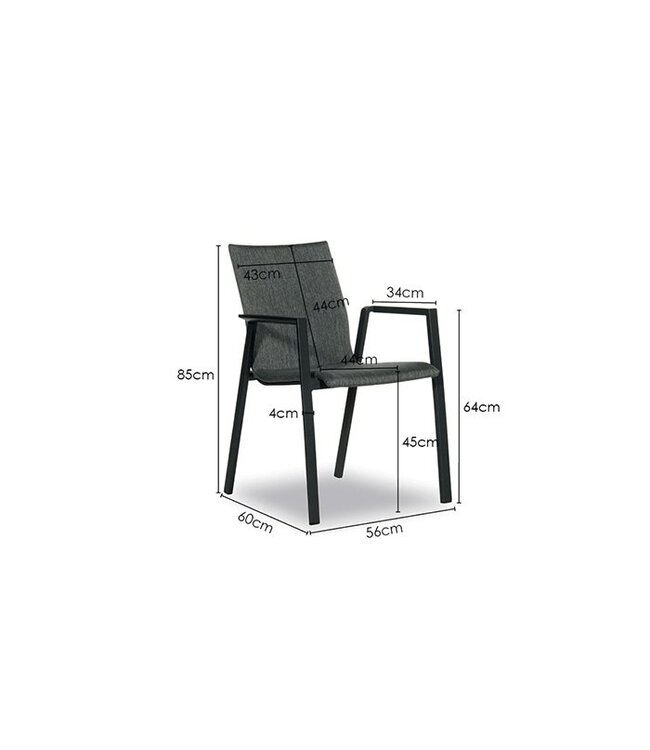 Montello Dining Tuinstoel - Stapelbaar