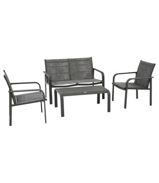 Crafts Stoel-Bank Loungeset 4-delig