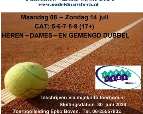 Doe Mee aan het Padelshop Vibora Open 2024 Tennistoernooi van TC Odivia!
