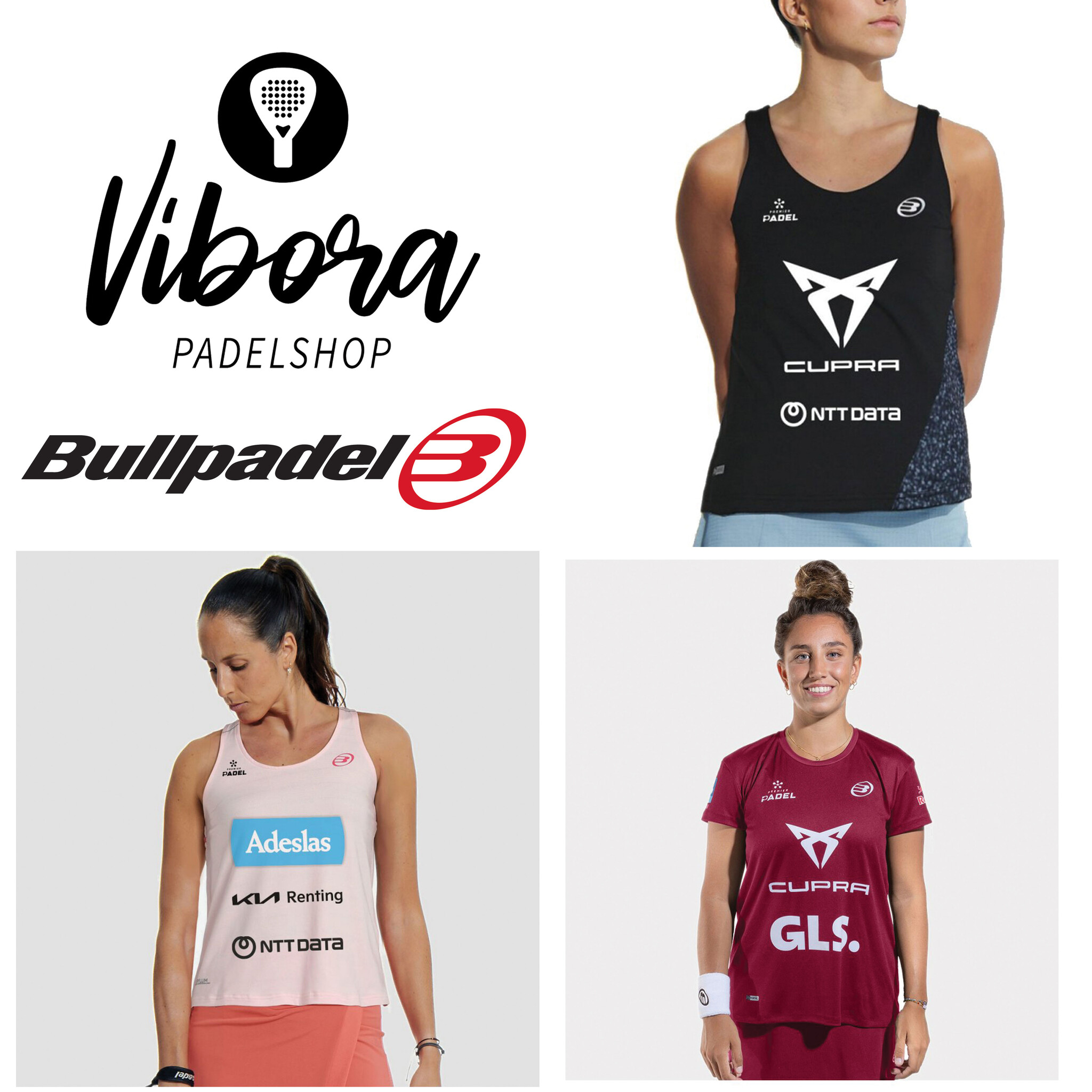Nu ook de shirts van de damestoppers van Bullpadel bij Padelshop Vibora verkrijgbaar!!!!