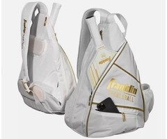 Franklin, nu verkrijgbaar bij Padelshop Vibora!! Pickleball tas slingbag wit/goud