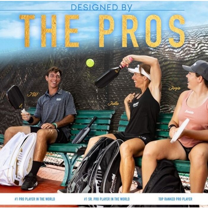 Franklin, nu verkrijgbaar bij Padelshop Vibora!! Pickleball tas pro series bag Wit/Goud