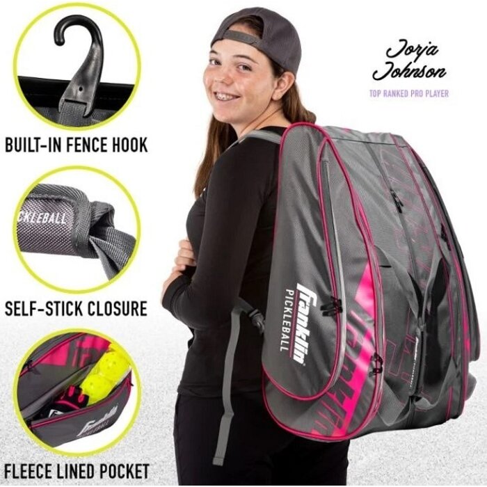 Franklin, nu verkrijgbaar bij Padelshop Vibora!! Pickleball tas pro series bag Roze