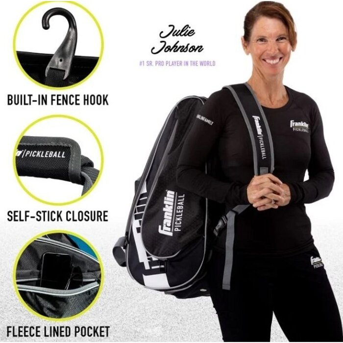 Franklin, nu verkrijgbaar bij Padelshop Vibora!! Franklin Pickleball tas pro series bag Zwart
