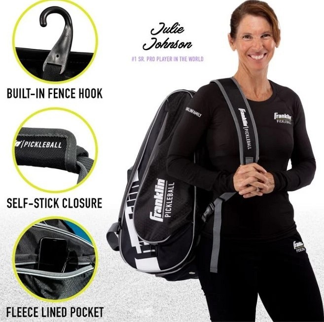 Franklin, nu verkrijgbaar bij Padelshop Vibora!! Franklin Pickleball tas pro series bag Zwart