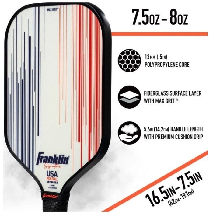 Franklin, nu verkrijgbaar bij Padelshop Vibora!! Pickleball Paddle  SIGN 13MM Wit