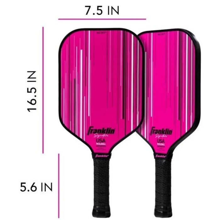 Franklin, nu verkrijgbaar bij Padelshop Vibora!! Pickleball Paddle Sign 13mm Pink