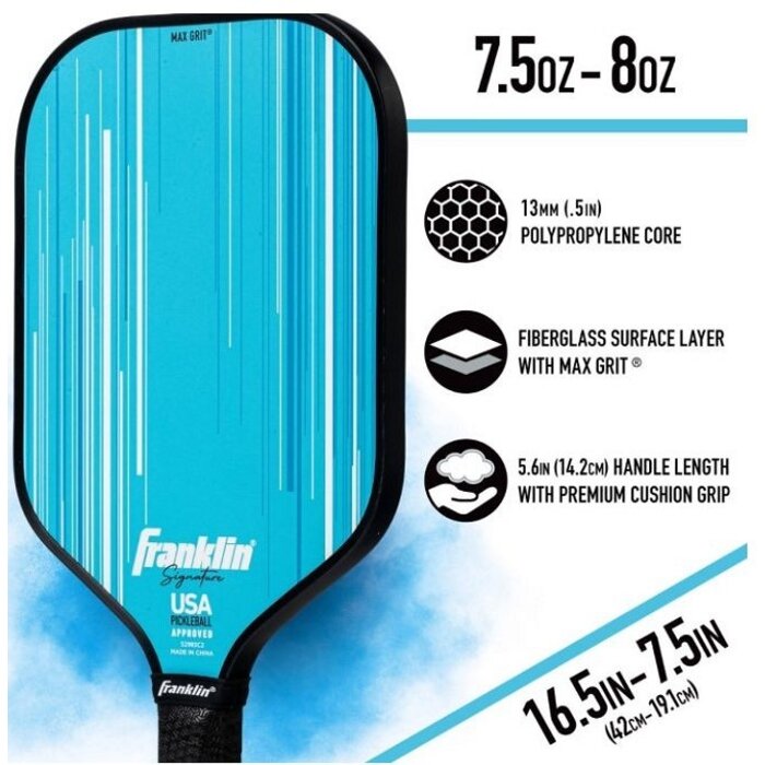 Franklin, nu verkrijgbaar bij Padelshop Vibora!! Pickleball Paddle Sign 13mm Blue