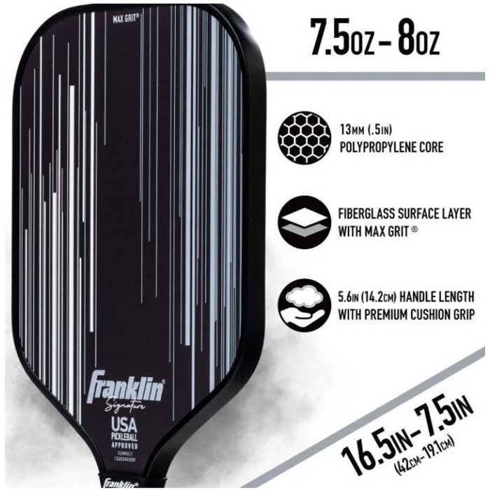 Franklin, nu verkrijgbaar bij Padelshop Vibora!! Pickleball Paddle Sign 13mm Black