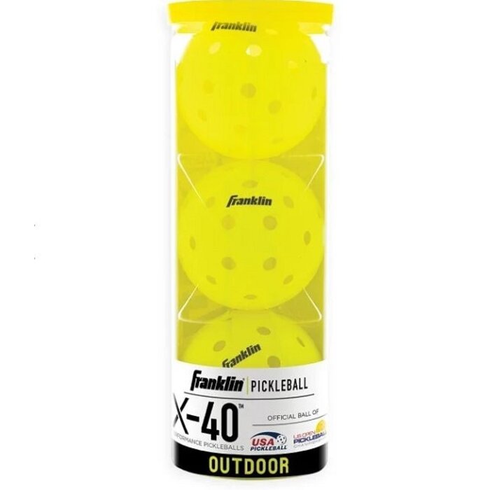 Franklin, nu verkrijgbaar bij Padelshop Vibora!! Pickleball Bal Optic outdoor per 3 stuks