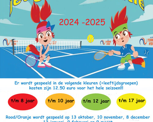 De inschrijving is gestart van de winterjeugdcompetitie 2024-2025!!