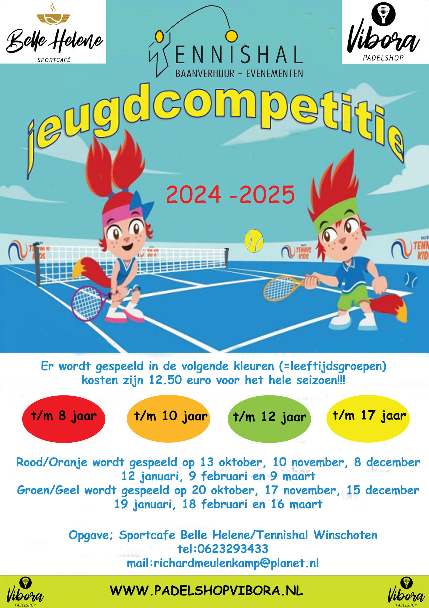 De inschrijving is gestart van de winterjeugdcompetitie 2024-2025!!