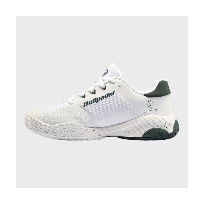 Bullpadel Shoe Bullpadel Elie 24I White/Green Dames Padelschoen