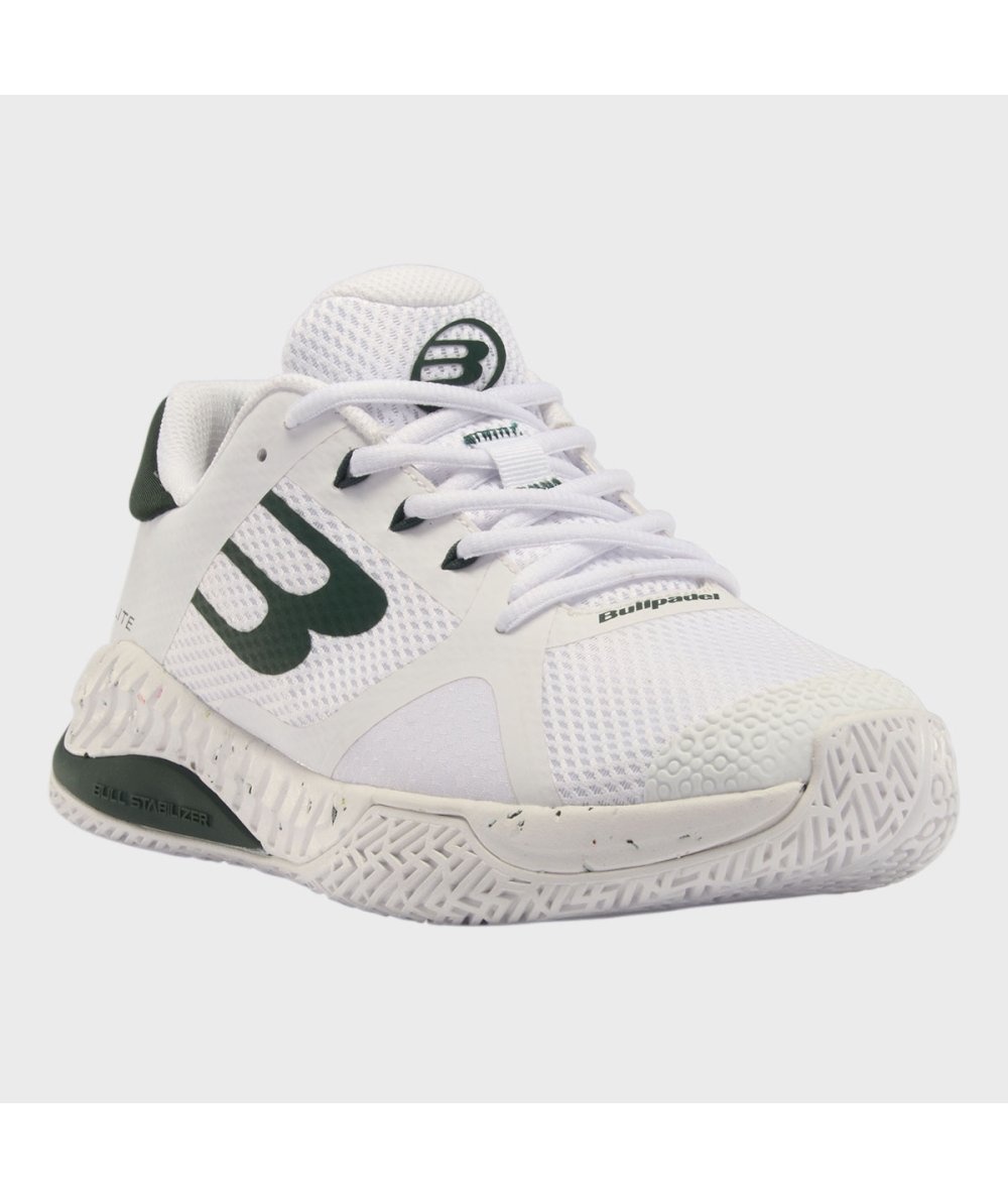 Bullpadel Shoe Bullpadel Elie 24I White/Green Dames Padelschoen