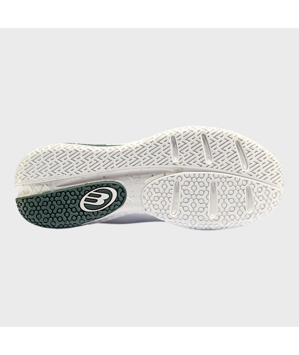 Bullpadel Shoe Bullpadel Elie 24I White/Green Dames Padelschoen