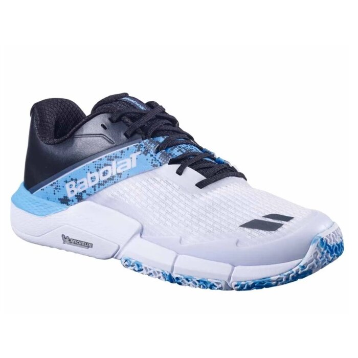 Babolat Movea 2 Men White/Cyan Blue Padel Schoen