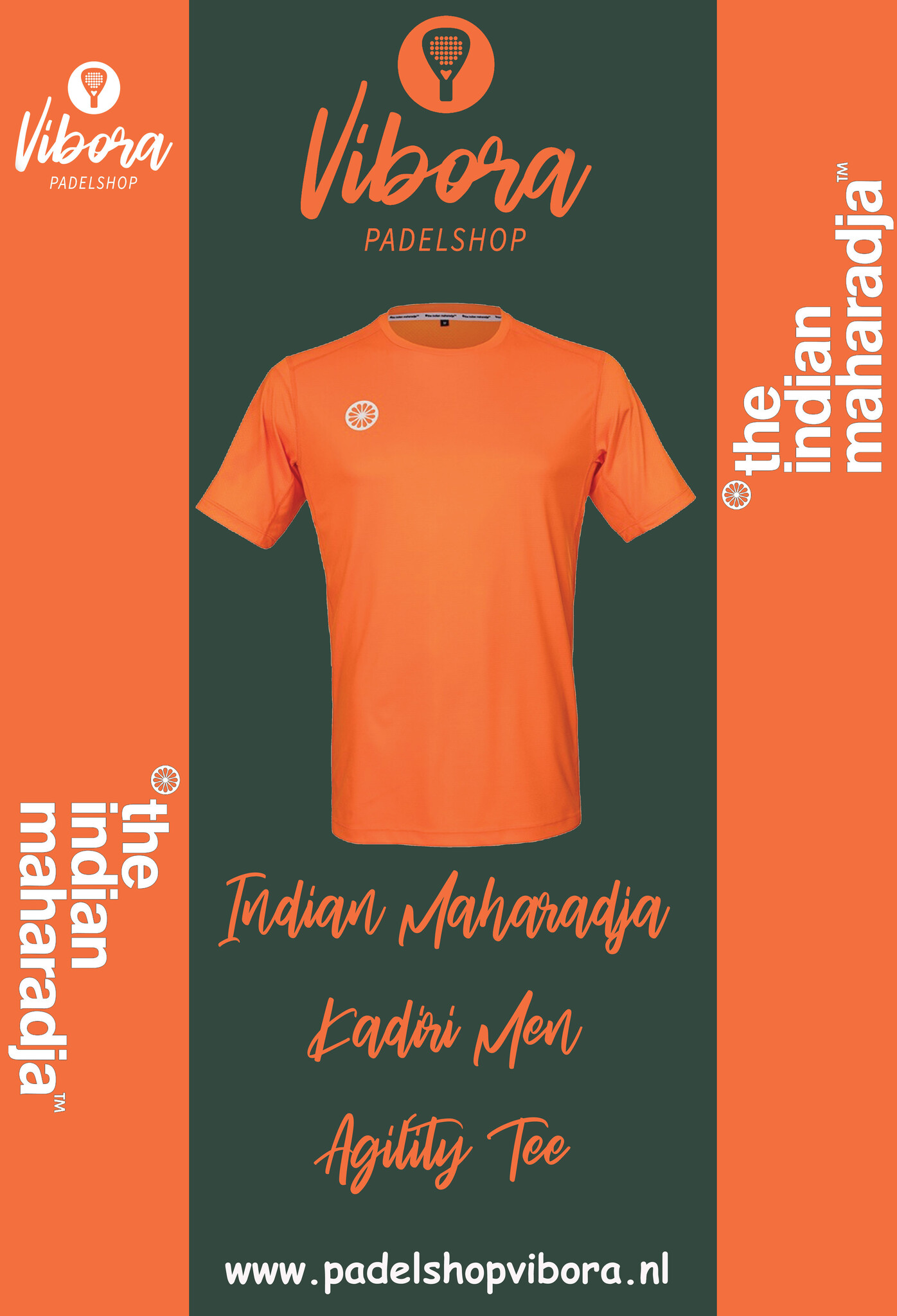 Indian Maharadja Kadiri Men Agility Tee Neon Orange Indian Maharadja T-shirt
