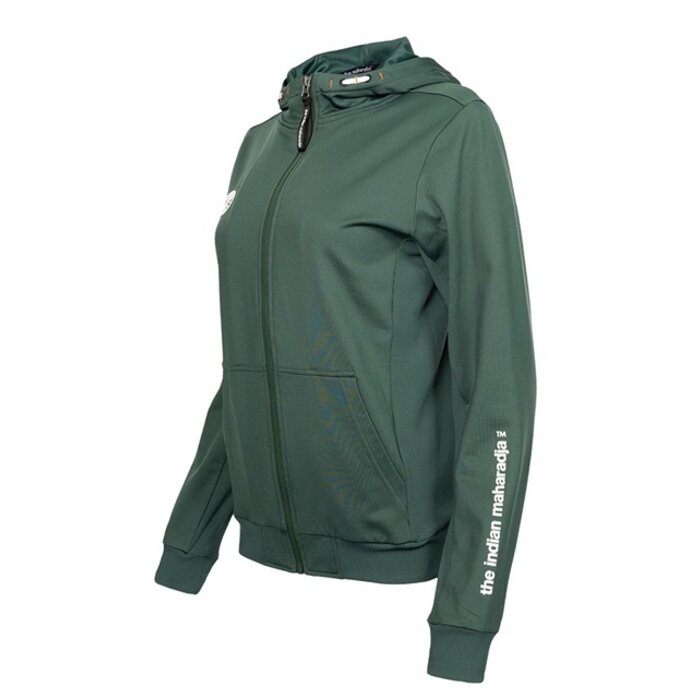 Indian Maharadja Kadiri Women Hooded Jacket Forest Green