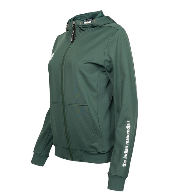 Indian Maharadja Kadiri Women Hooded Jacket Forest Green