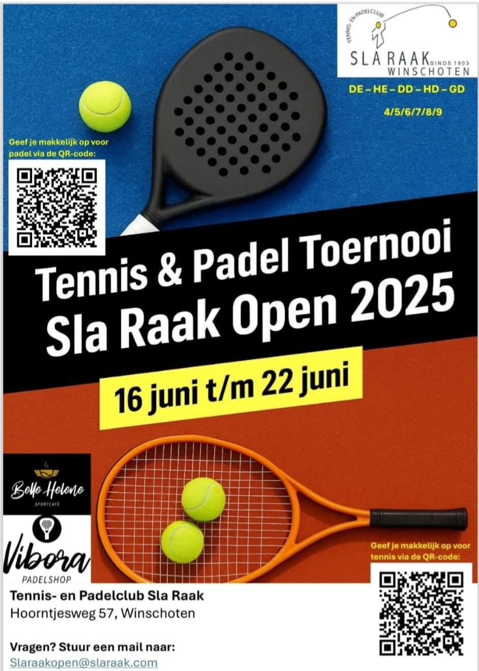Schrijf je nu in voor Sla Raak Open 2025!!!!
