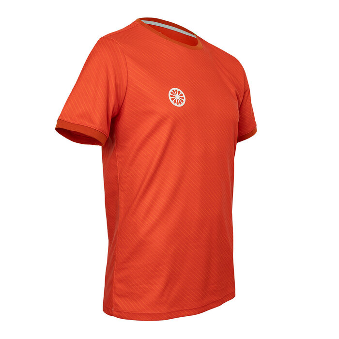 Indian Maharadja Indian Maharadja Men Pique Printed Tee Sunset Orange