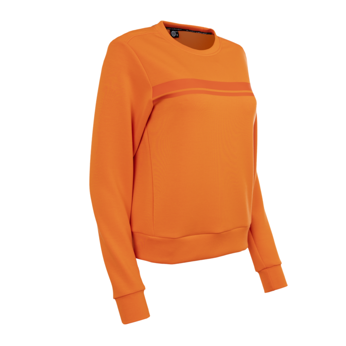 Indian Maharadja Women Soft Supreme Sweater Sunset Orange