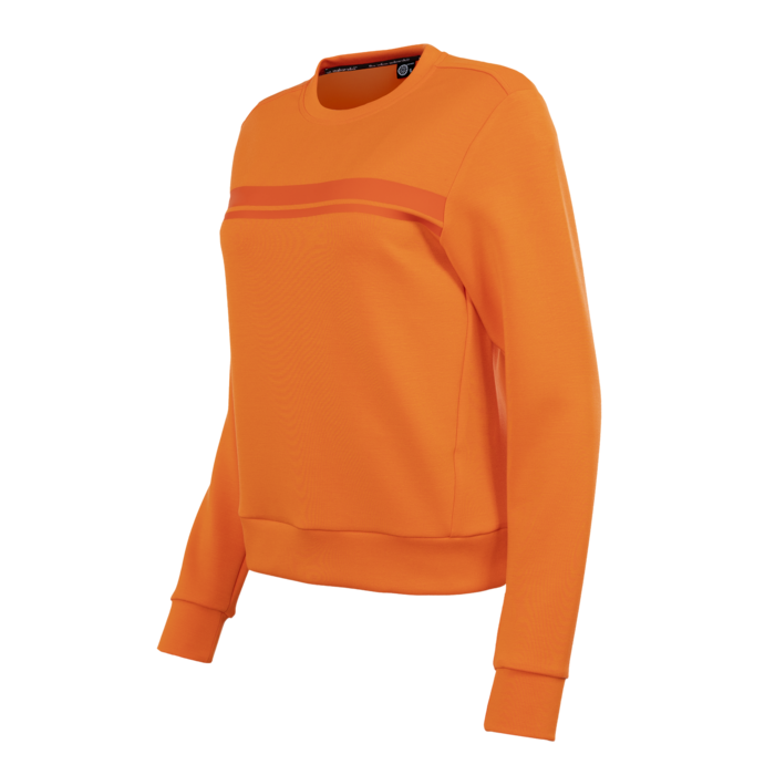 Indian Maharadja Women Soft Supreme Sweater Sunset Orange
