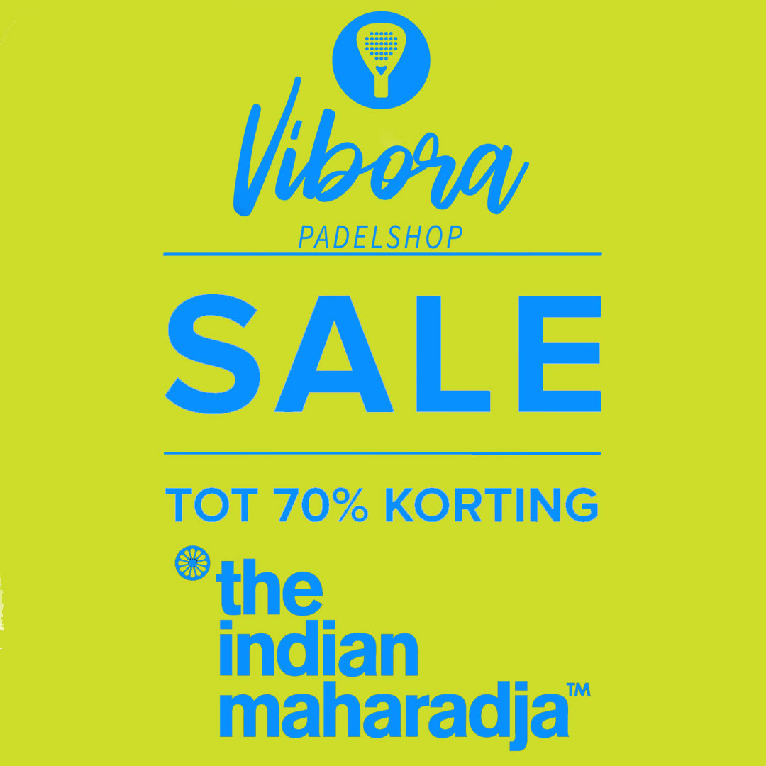 Opruiming Indian Maharadja oude collectie tot 70% korting bij Padelshop Vibora!!!!