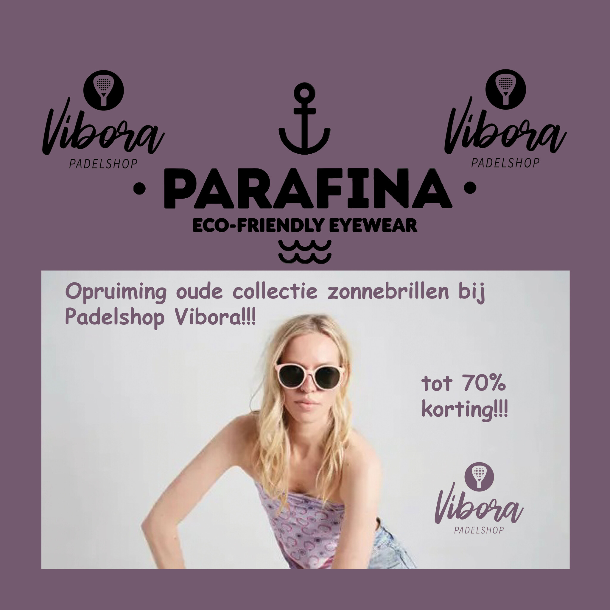Opruiming zonnebrillen bij Padelshop Vibora!!!