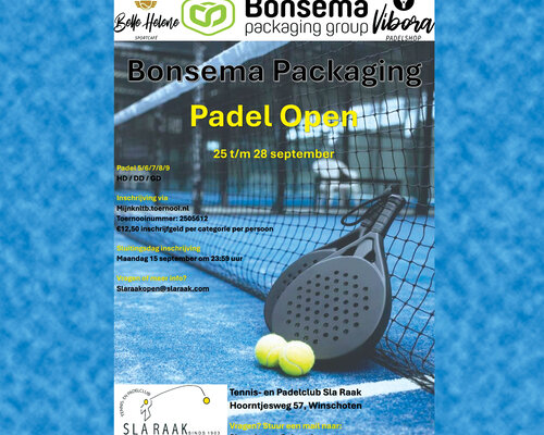 Bonsema Packaging Group  Padel Open 2025!!!
