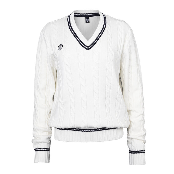 Indian Maharadja Indian Maharadja Unisex Cable Knit Sweater Bright White