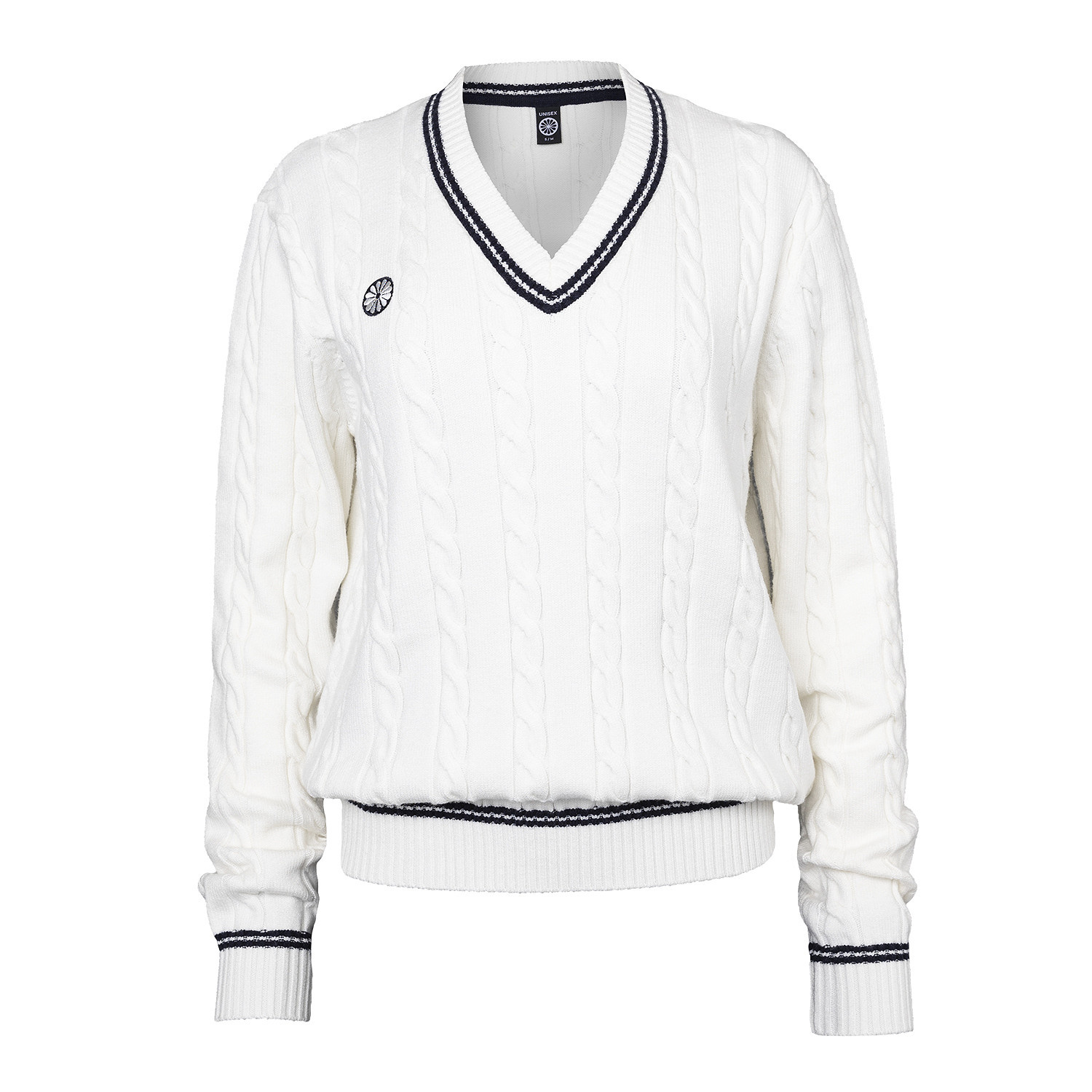 Indian Maharadja Indian Maharadja Unisex Cable Knit Sweater Bright White