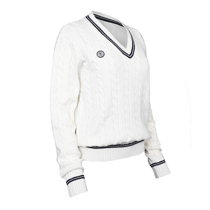 Indian Maharadja Indian Maharadja Unisex Cable Knit Sweater Bright White