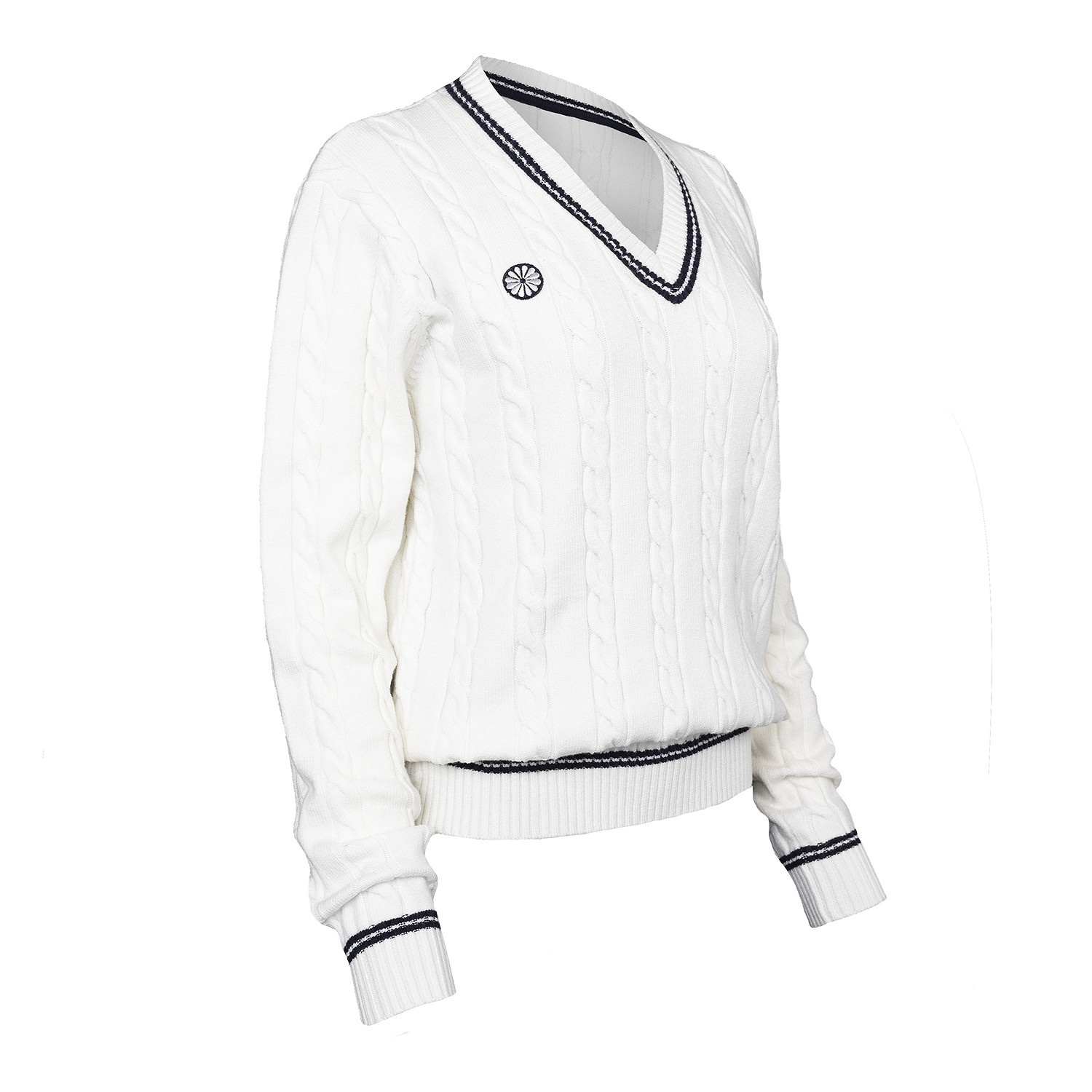 Indian Maharadja Indian Maharadja Unisex Cable Knit Sweater Bright White