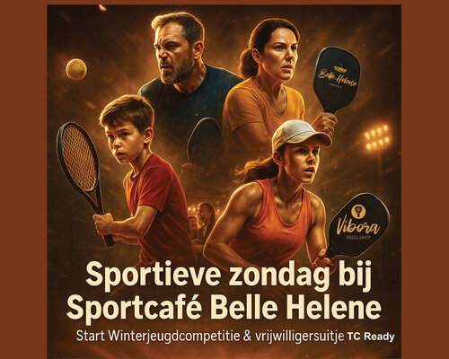 Een sportieve zondag vol jeugd, pickleball en gezelligheid bij Sportcafé Belle Helene