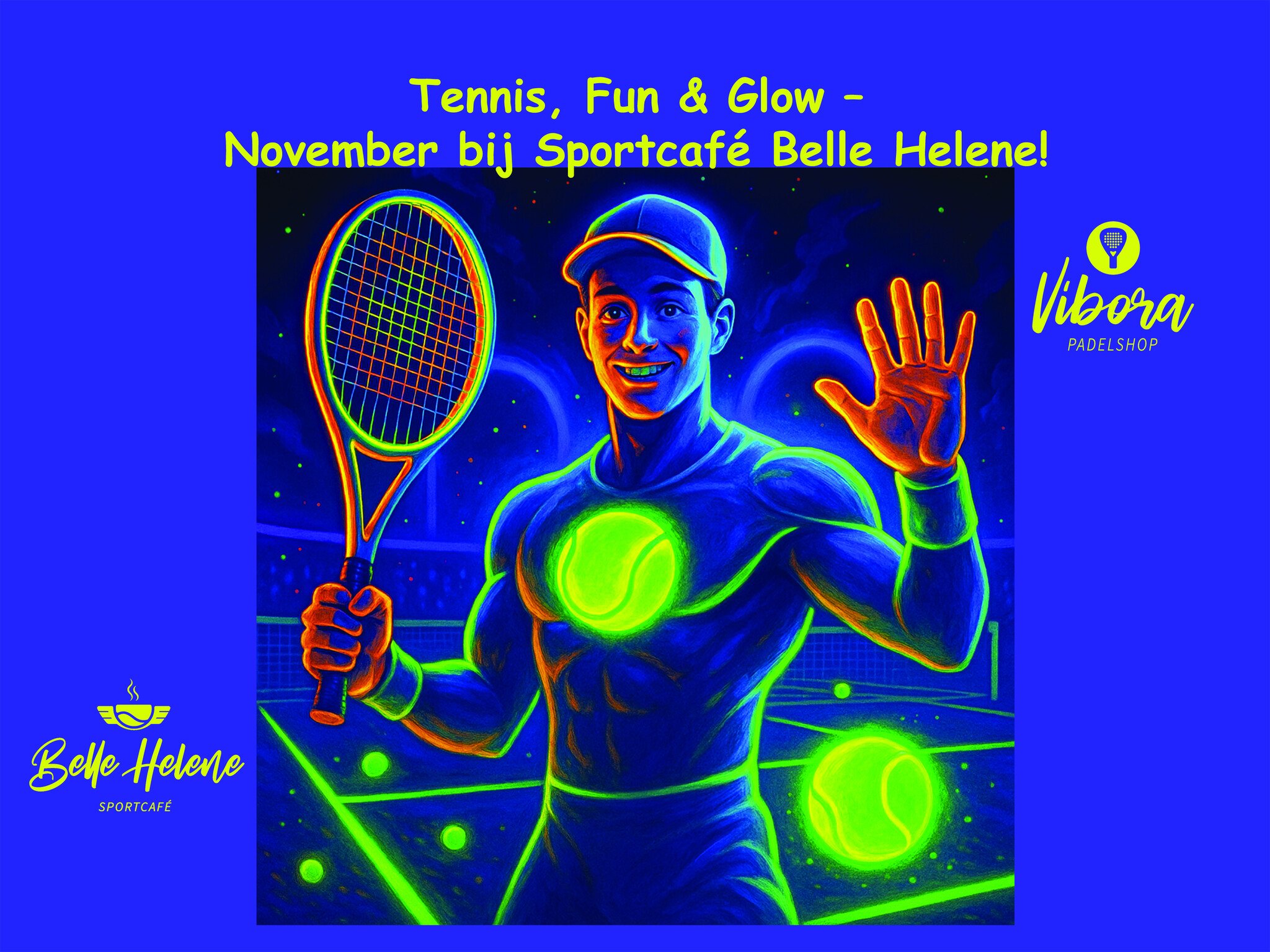 November bij Sportcafé Belle Helene – Tennis, Clinics & Glow in the Dark in Winschoten