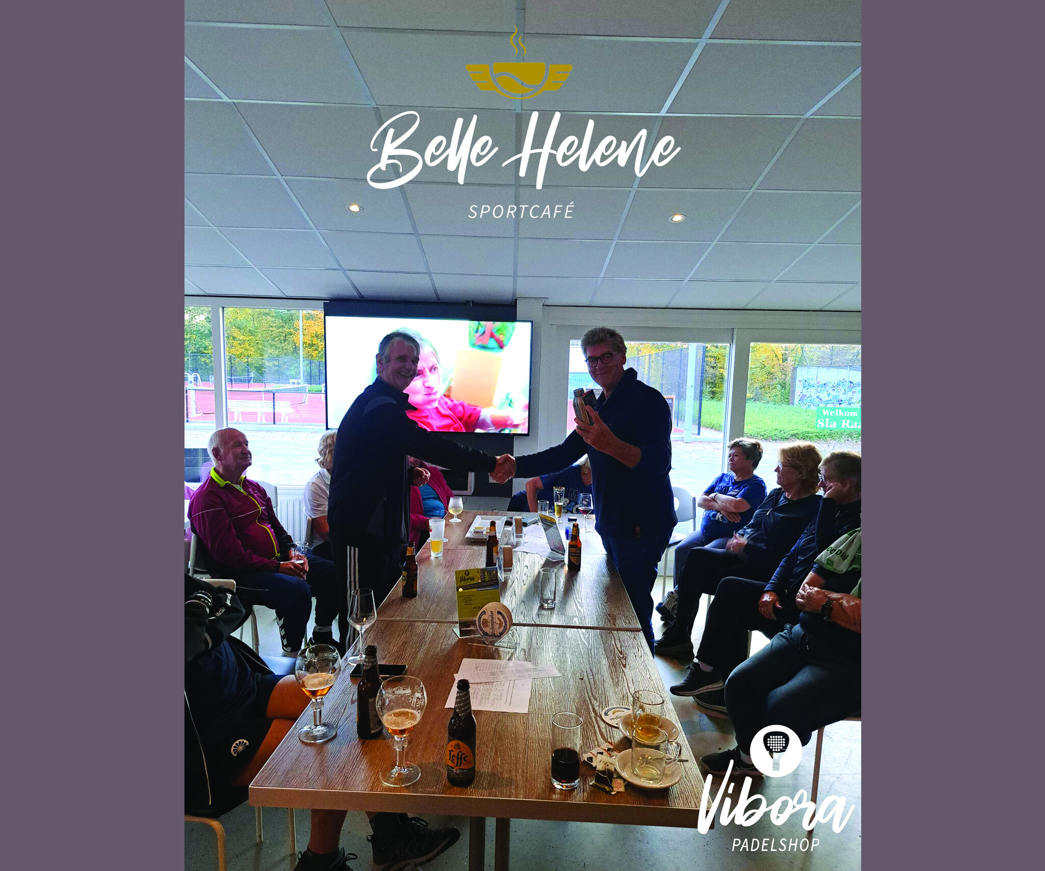 Een bruisende dag bij Sportcafé Belle Helene – Wandelaars, tennissers, padellers & veel gezelligheid!