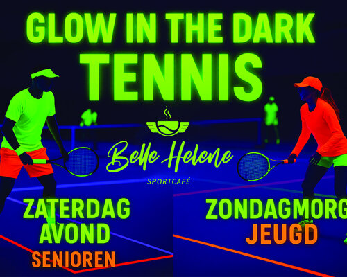 Glow in the Dark Tennis Winschoten – Senioren & Jeugd Event | Belle Helene & RA Sound & Lighting