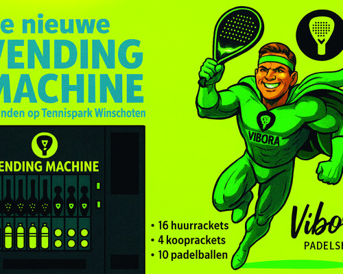 Nieuwe Padel Vendingmachine op Tennispark Winschoten – Padelshop Vibora