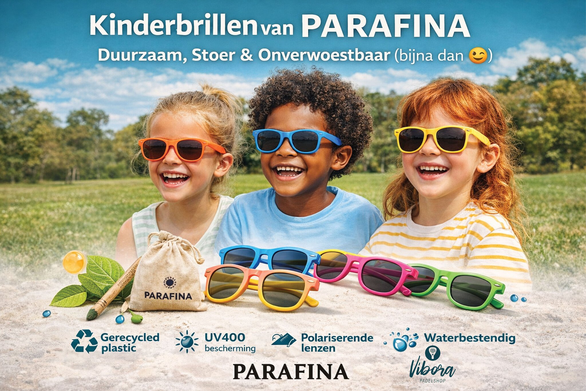 Kinderbrillen Parafina | Duurzame zonnebrillen voor kids – Padelshop Vibora