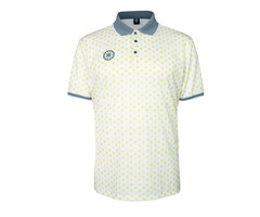 Indian Maharadja Men Pique Printed Polo Bright White
