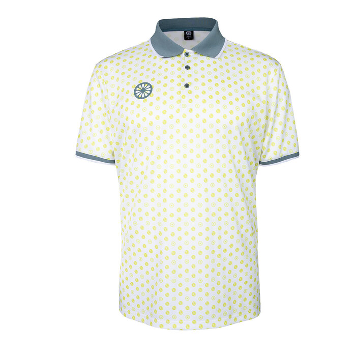 Indian Maharadja Men Pique Printed Polo Bright White Mannen
