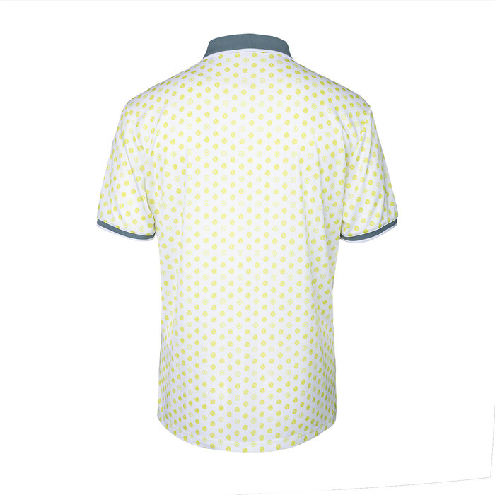 Indian Maharadja Men Pique Printed Polo Bright White Mannen