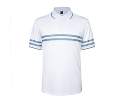 Indian Maharadja Men Printed Stripe Polo Bright White