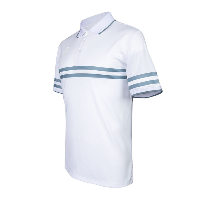 Indian Maharadja Men Printed Stripe Polo Bright White Mannen