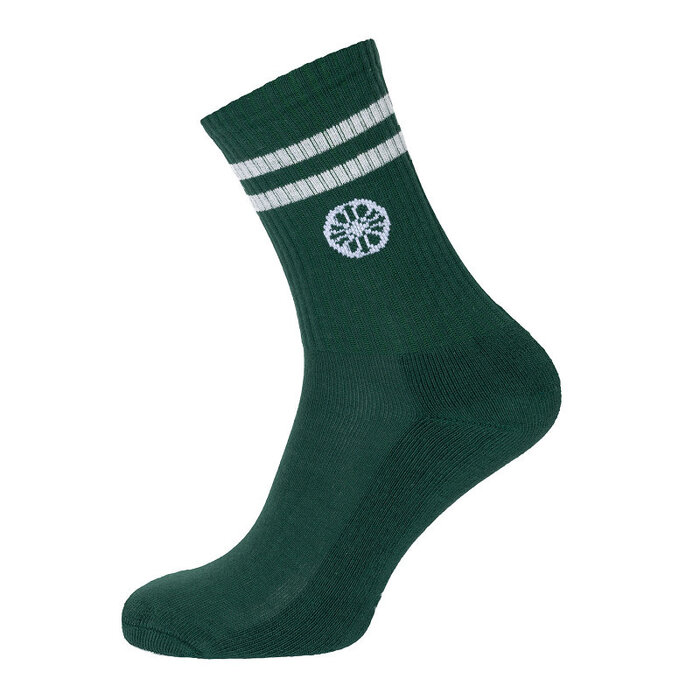 Indian Maharadja Striped Crew Sock Hunter Green Sokken