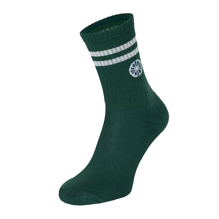 Indian Maharadja Striped Crew Sock Hunter Green Sokken