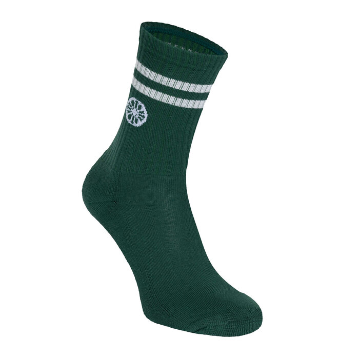Indian Maharadja Striped Crew Sock Hunter Green Sokken