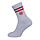 Striped Crew Sock Light Grey Melange Sokken